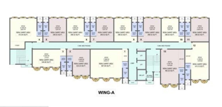 Floor Plan, pahuja-business-avenue Commercial Office Space 350 Sq.Ft. In Sakinaka Mumbai 9722256