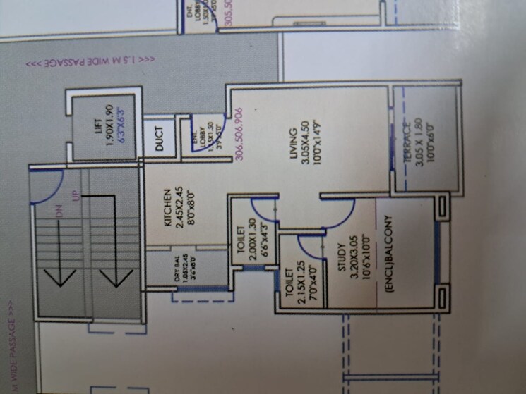 Floor Plan, goel-ganga-amber 1 Bedroom 48 Sq.Yd. Apartment In Tathawade Pune 9722552
