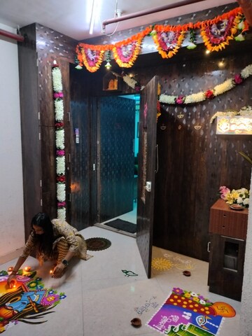 Living Room in 3.5 BHK Apartment at Bharat Ecovistas, Shilphata – for Rent