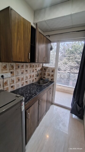 Kitchen in 1 RK Builder Floor at South City 1 – for Rent