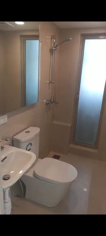 Bathroom in 1 BHK Apartment at Hiranandani Estate Solitaire C, Ghodbunder Road – for Rent