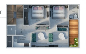 Floor Plan in 2 BHK Builder Floor at Chhapraula – for Sale