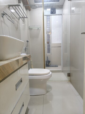 Bathroom in 3 BHK Apartment at Progressive Group Highness, Sanpada – for Rent