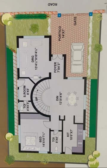 Floor Plan in 2.5 BHK Villa at Miyapur – for Sale