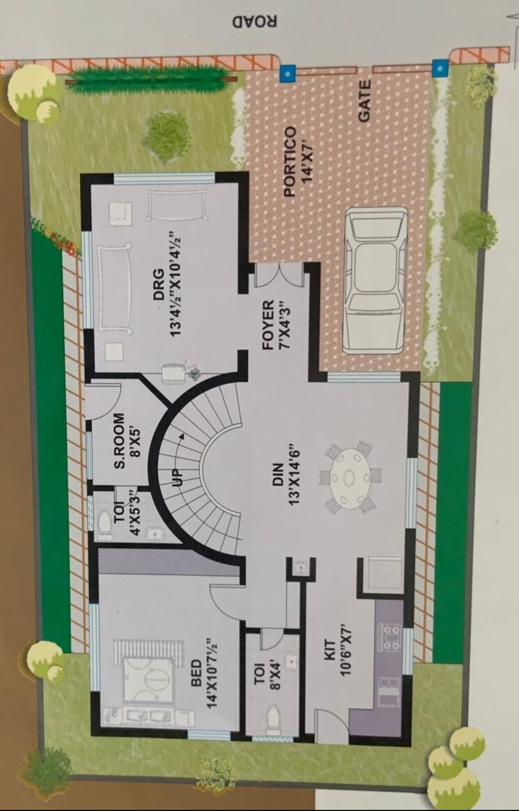 Floor Plan, miyapur 2.5 Bedroom 200 Sq.Ft. Villa In Miyapur Hyderabad 9725443