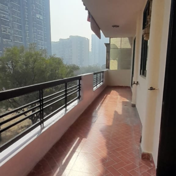 Balcony in 3 BHK Apartment at Oxirich Avenue, Ahinsa Khand 2 – for Rent