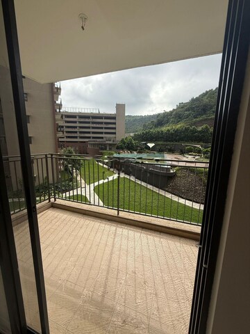 Balcony in 3 BHK Apartment at Shapoorji Pallonji Vanaha Golfland, Bavdhan – for Rent