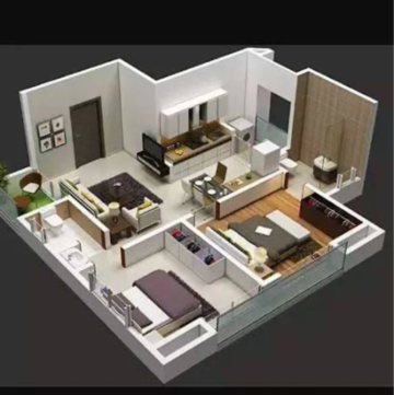 Floor Plan in 2 BHK Apartment at Silver Crest Powai, Tunga Village – for Rent