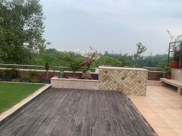 Balcony in 3.5 BHK Builder Floor at Sarvodaya Enclave – for Rent