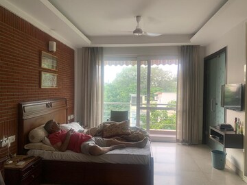 Bedroom in 3.5 BHK Builder Floor at Sarvodaya Enclave – for Rent