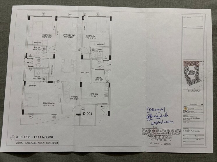 Master Plan, jrc-wild-woods 3 Bedroom 1925 Sq.Ft. Apartment In Gattahalli Bangalore 9726472