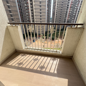 Balcony in 2.5 BHK Apartment at Lodha Codename Premier, Mangaon – for Rent