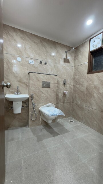 Bathroom in 3 BHK Builder Floor at Chattarpur – for Rent