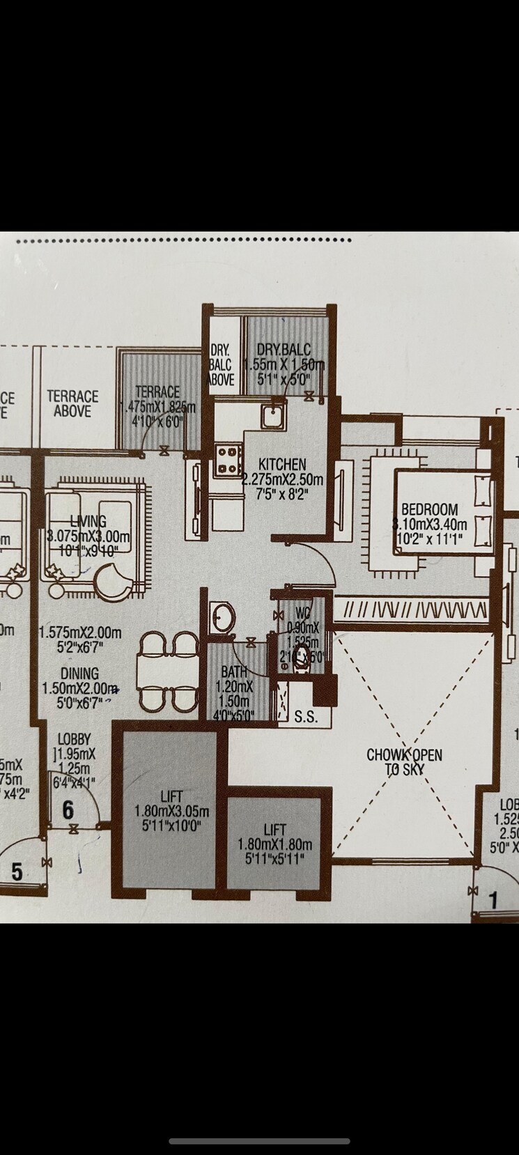 Floor Plan, vertical-alcinia 1 Bedroom 464 Sq.Ft. Apartment In Mohammadwadi Pune 9726848