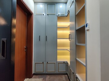 Staircase in 4 BHK Apartment at Bhartiya Nikoo Homes Phase 2, Thanisandra Main Road – for Rent