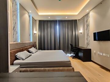 Living Room in 1 BHK Apartment at Bhartiya City Leela Residences, Thanisandra Main Road – for Rent