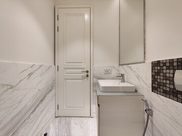 Bathroom in 1 BHK Apartment at Bhartiya City Leela Residences, Thanisandra Main Road – for Rent