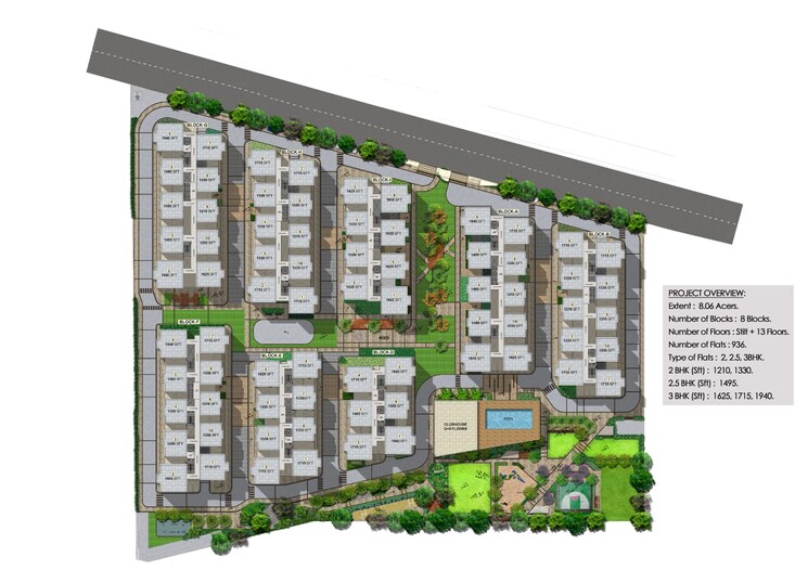 Master Plan, aspire-spaces-ameya 2 Bedroom 1330 Sq.Ft. Apartment In Miyapur Hyderabad 9727452