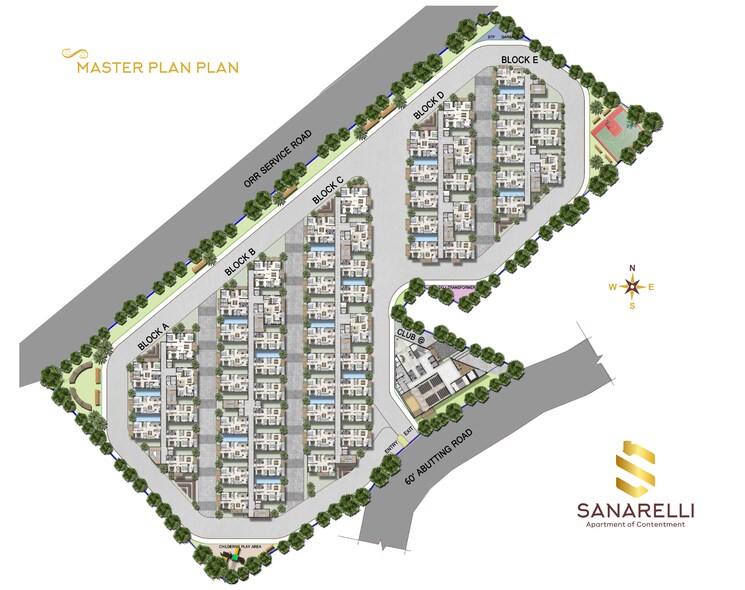 Master Plan, sanarelli-apartment 2 Bedroom 1100 Sq.Ft. Apartment In Dundigal Hyderabad 9727599