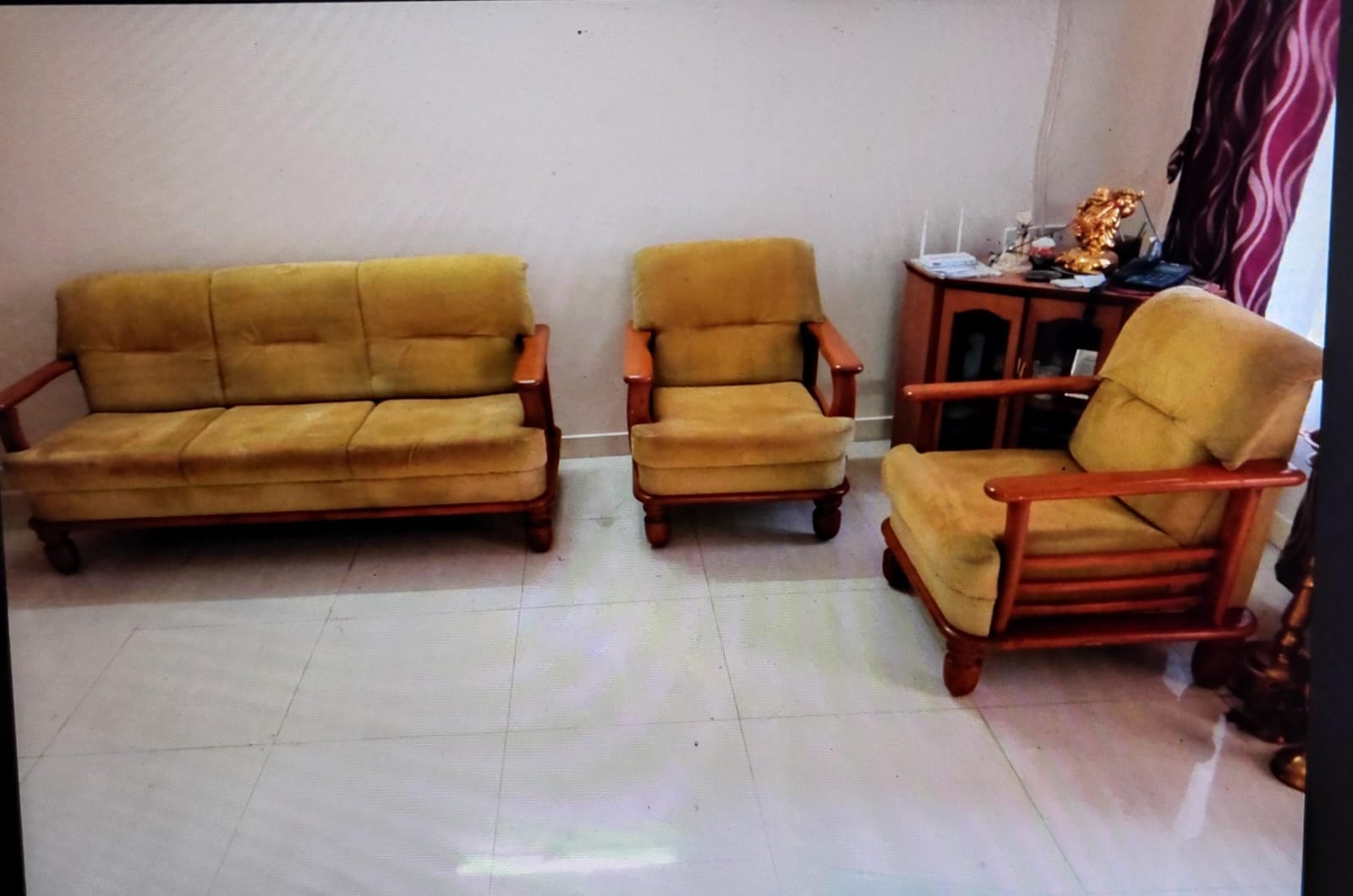 Living Room in 3 BHK Apartment at Kunal Icon, Pimple Saudagar – for Rent