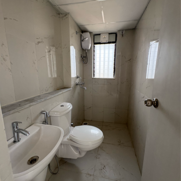 Bathroom in 1 BHK Apartment at Runwal Estate Phase 2, Dhokali – for Rent
