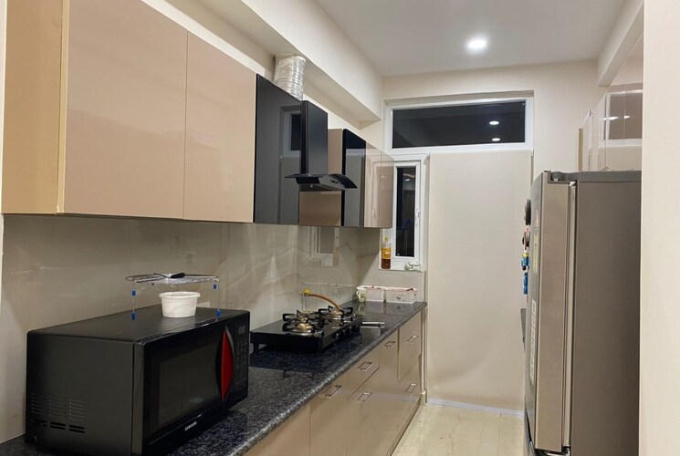 Kitchen, sushma-joynest-moh 2 Bedroom 1300 Sq.Ft. Apartment In Bir Chhat Chandigarh 9728403