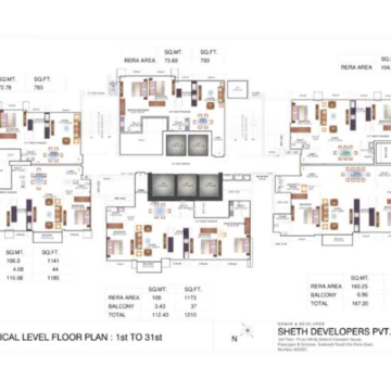 Floor Plan in 2 BHK Apartment at Andheri West – for Sale