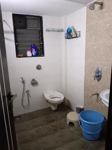 Bathroom in 2 BHK Apartment at Satyam Raj Residency, Thane West – for Rent
