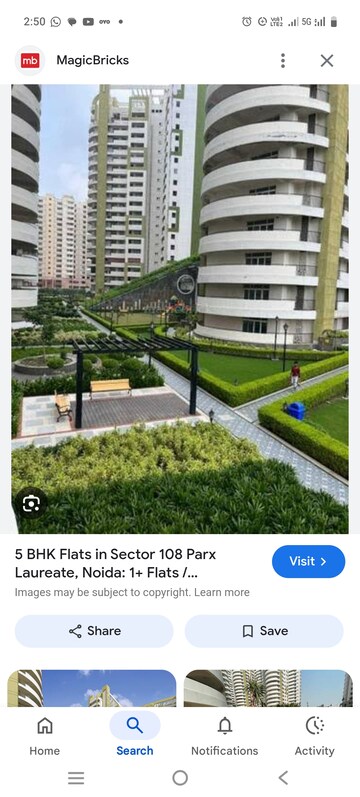 4 BHK Apartment – Exterior View View at Parx Laureate, Sector 108 - for Rent