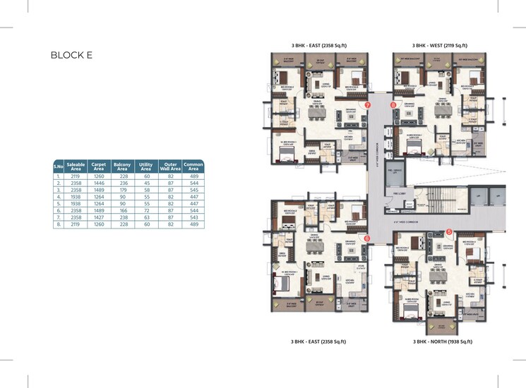 Floor Plan, tridasa-rise 3 Bedroom 1733 Sq.Ft. Apartment In Nallagandla Hyderabad 9730619