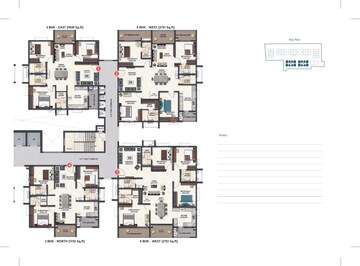 Floor Plan in 3 BHK Apartment at Tridasa Rise, Nallagandla – for Sale
