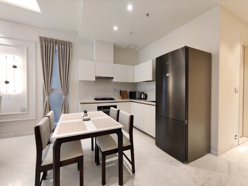 Team Area in 1 BHK Apartment at Bhartiya City Leela Residences, Thanisandra Main Road – for Rent