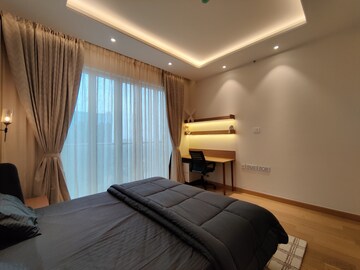 Living Room in 1 BHK Apartment at Bhartiya City Leela Residences, Thanisandra Main Road – for Rent