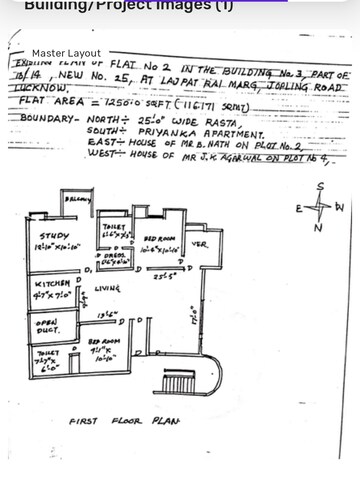 Floor Plan in 3 BHK Apartment at Butler Colony – for Sale