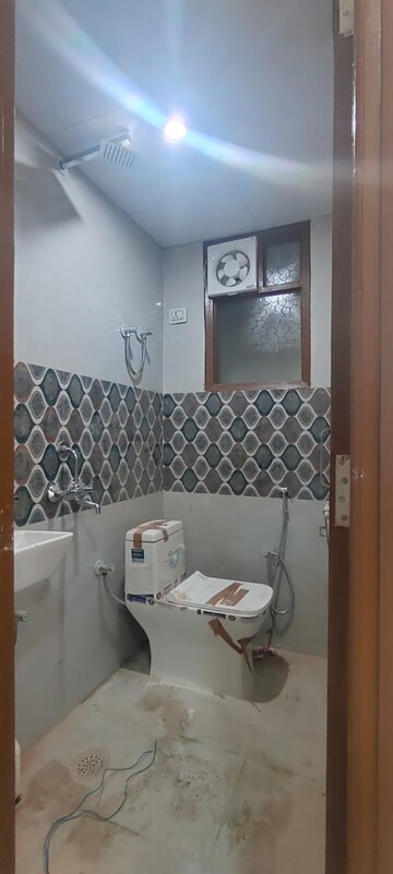 Bathroom in 1 BHK Builder Floor at Chattarpur – for Rent