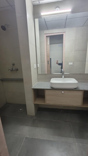 Bathroom in Studio Apartment at Gaur Runway Suites, Gaur Yamuna City – for Rent
