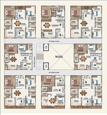 Floor Plan in 3 BHK Apartment at I Homes Praramb, Adibatla – for Sale