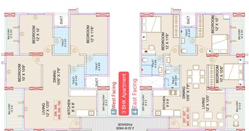 Floor Plan in 2 BHK Apartment at Windsor County, Ambegaon Budruk – for Sale