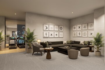 Living Room in 4 BHK Builder Floor at Adani Samsara Ivana, Sector 63 – for Sale