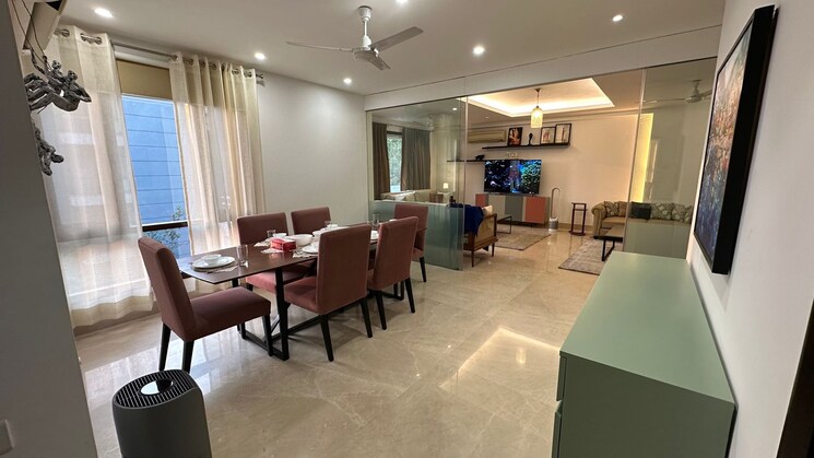 Dining area, basant gaon 4 Bedroom 3600 Sq.Ft. Apartment In Basant Gaon Delhi 9736151