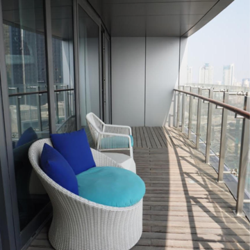 Bathroom in 4 BHK Apartment at Lodha Sea Face, Dairy Colony – for Rent