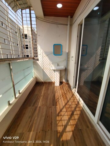 Balcony in 3 BHK Apartment at Kondapur – for Rent