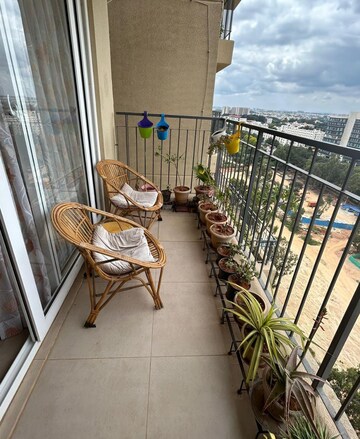 Balcony in 1.5 BHK Apartment at Bhartiya Nikoo Homes Phase 2, Thanisandra Main Road – for Sale