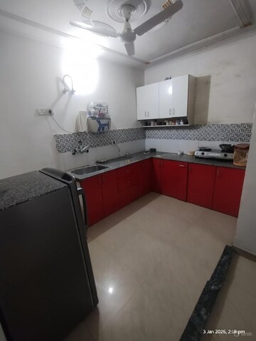 Kitchen in 2 BHK Builder Floor at Dharam Colony – for Rent