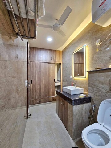 Bathroom in 3 BHK Builder Floor at Chattarpur – for Rent