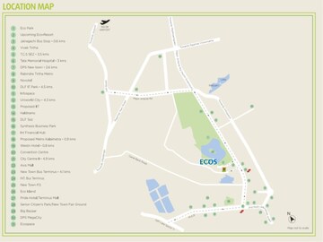 3 BHK Apartment – Map Location View at The Ecos, New Town - for Sale