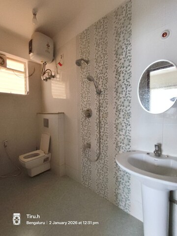 Bathroom in 3 BHK Builder Floor at Hsr Layout – for Rent