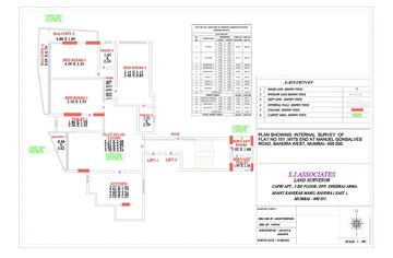 Floor Plan in 3 BHK Apartment at Bajaj Wits End, Bandra West – for Sale