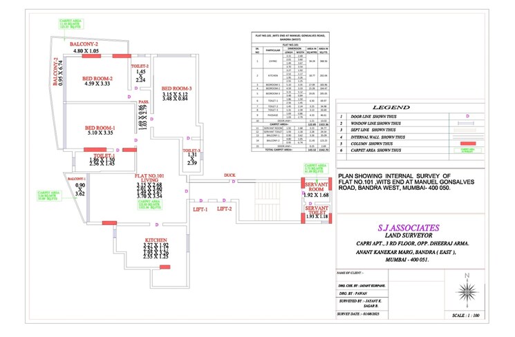 Floor Plan, bajaj-wits-end 3 Bedroom 1543 Sq.Ft. Apartment In Bandra West Mumbai 9737833