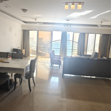 Living Room in 4 BHK Apartment at Lower Parel – for Rent
